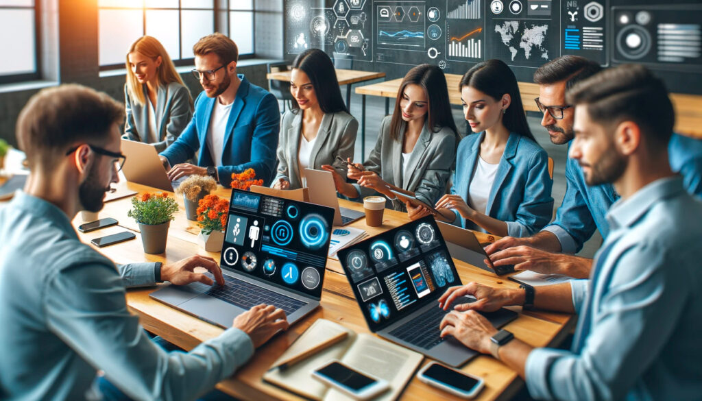 ´Trabajadores en agencia de automatición del marketing