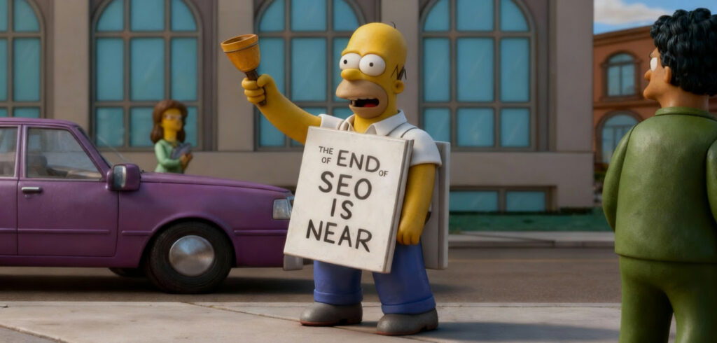 Un Homer Simpson de plastilina avisa de que el fin del SEO está cerca
