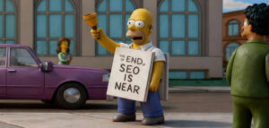 Un Homer Simpson de plastilina avisa de que el fin del SEO está cerca