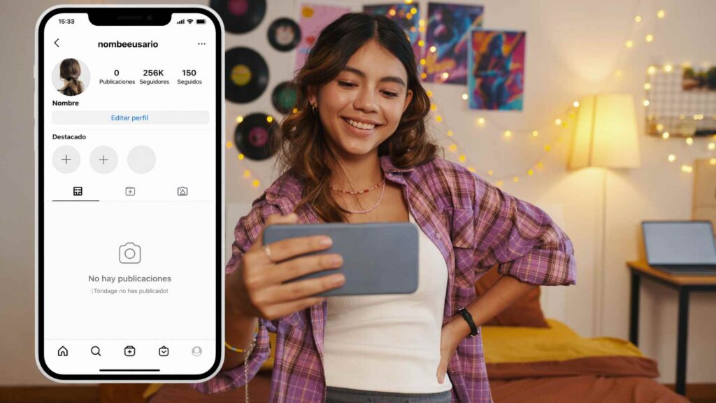 Perfil de Instagram con cero publicaciones y miles de seguidores