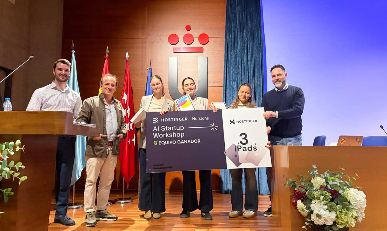 Equipo ganador del AI Startup Workshop en la URJC con su proyecto ConfidIA